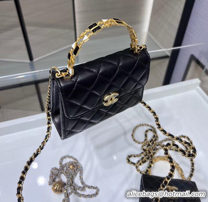 Luxury Discount CHANEL 22B Kelly Top Handle Bag AP2945Y Black