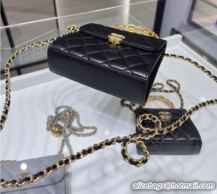 Luxury Discount CHANEL 22B Kelly Top Handle Bag AP2945Y Black