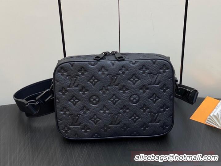 Super Quality Louis Vuitton Monogram Empreinte Steamer Messenger M23742 Black