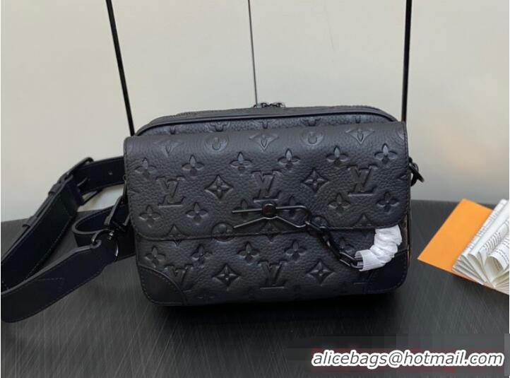 Super Quality Louis Vuitton Monogram Empreinte Steamer Messenger M23742 Black