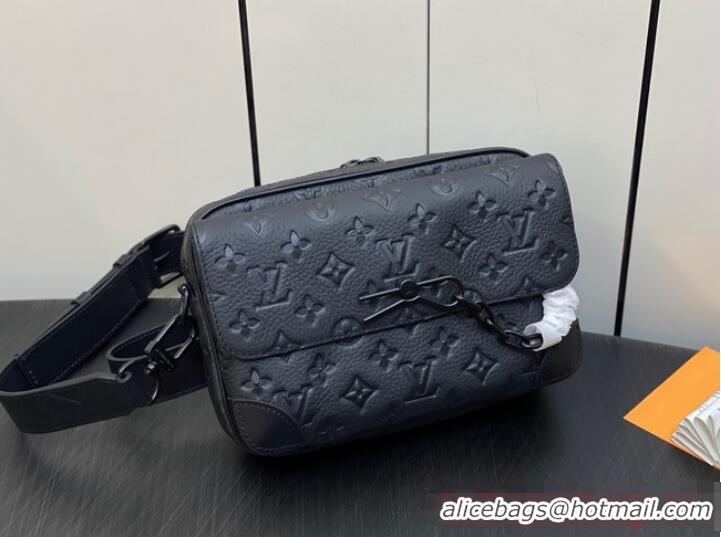 Super Quality Louis Vuitton Monogram Empreinte Steamer Messenger M23742 Black