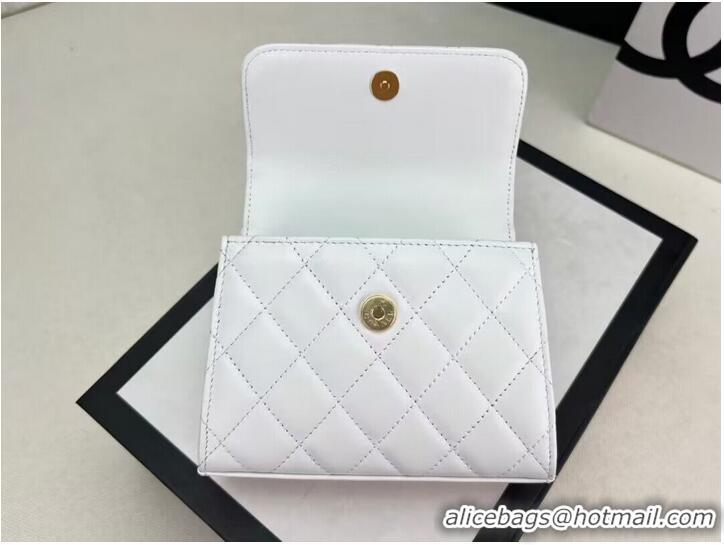 Buy Fashionable CHANEL 22B Kelly Pearl Top Handle Bag AP3513 White