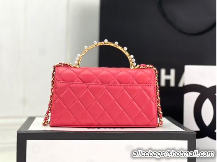 Big Discount CHANEL 22B Kelly Pearl Top Handle Bag AP3562 Pink