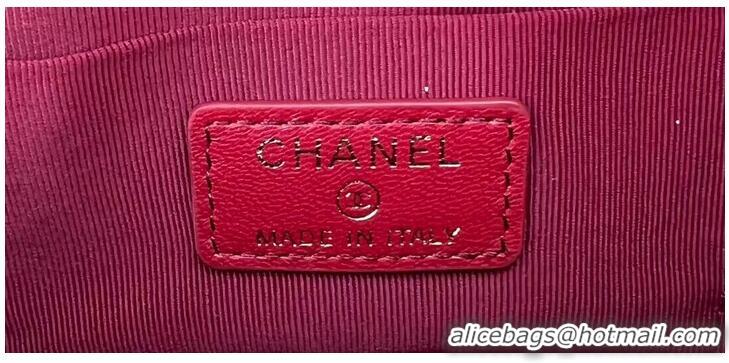 Pretty Style CHANEL 22B Kelly Pearl Top Handle Bag AP3562 Wine