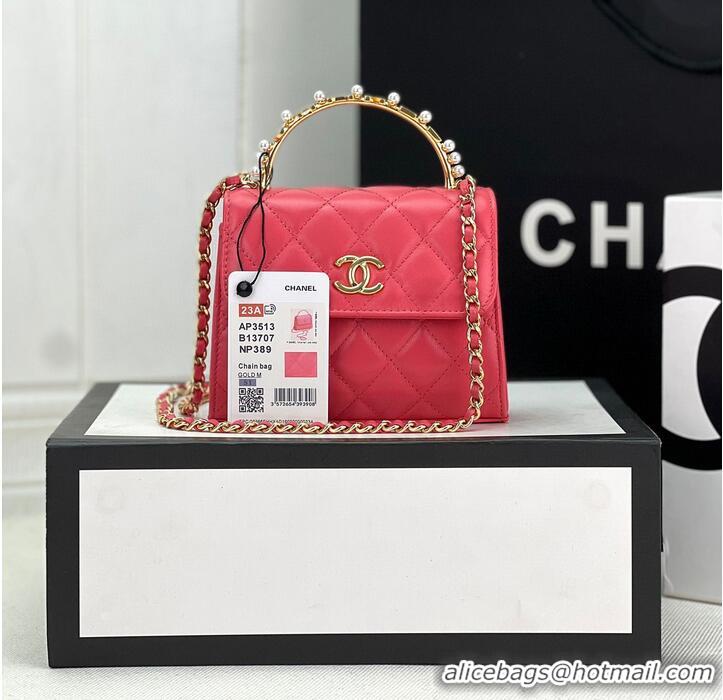 Well Crafted CHANEL 22B Kelly Pearl Top Handle Bag AP3513 Rose