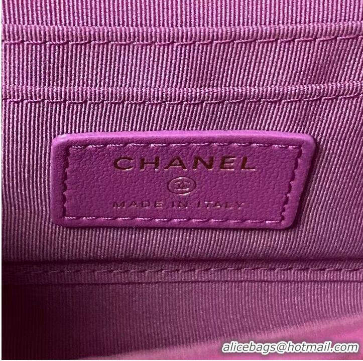 Shop Promotional CHANEL 22B Kelly Pearl Top Handle Bag AP3513 Purple