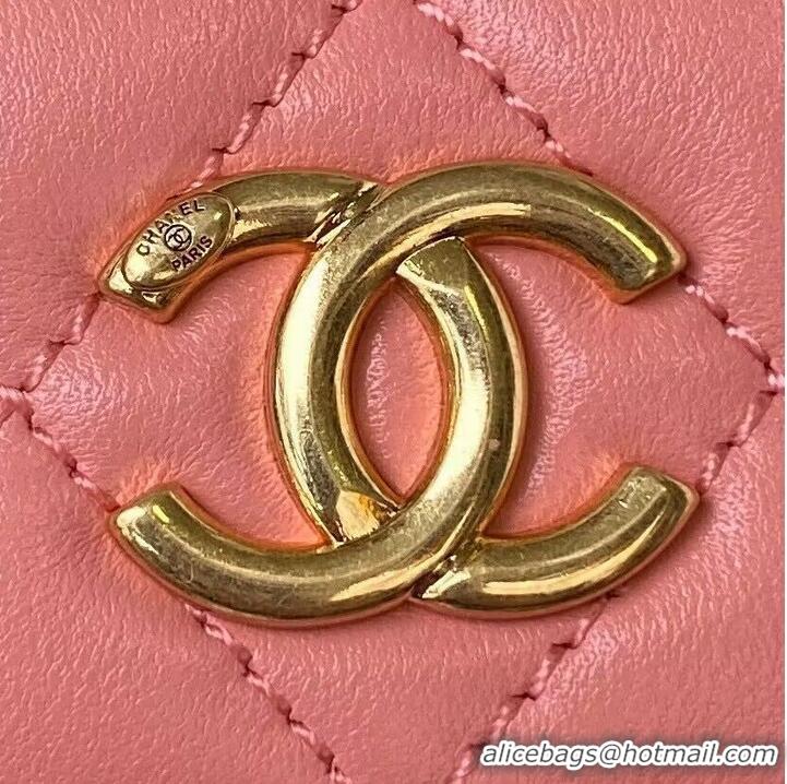 Grade Quality CHANEL 22B Kelly Pearl Top Handle Bag AP3513 Pink