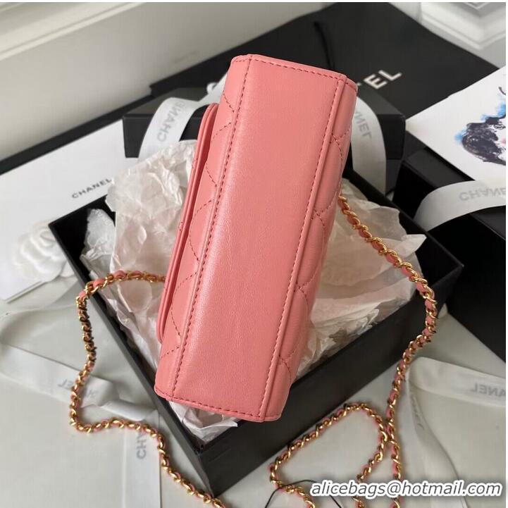 Grade Quality CHANEL 22B Kelly Pearl Top Handle Bag AP3513 Pink