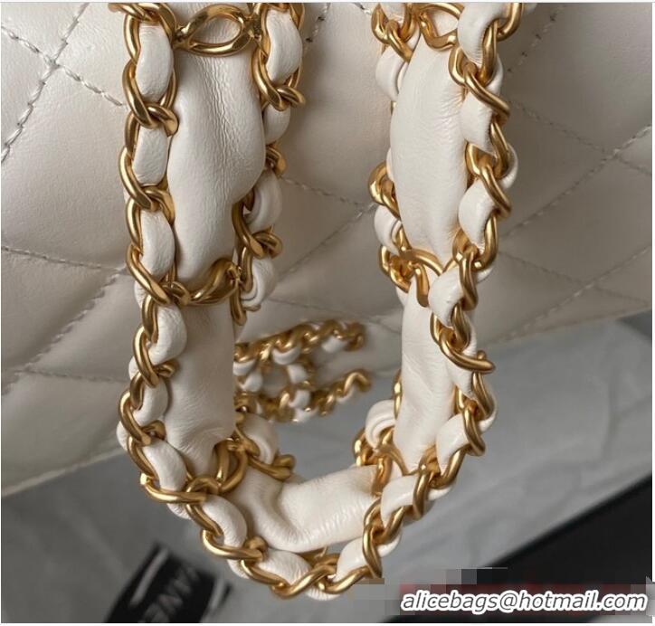 Buy Inexpensive Chanel SMALL FLAP BAG AS3572 White