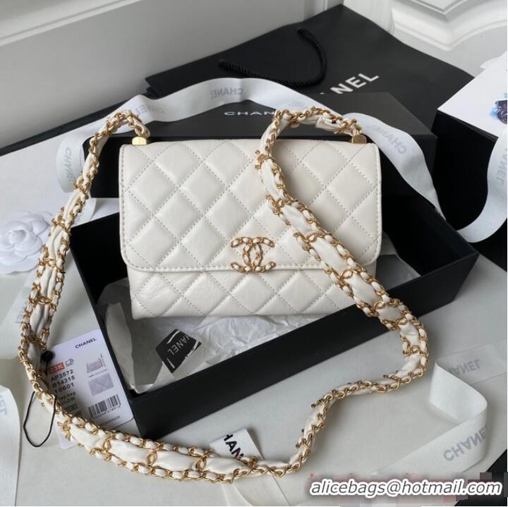 Buy Inexpensive Chanel SMALL FLAP BAG AS3572 White