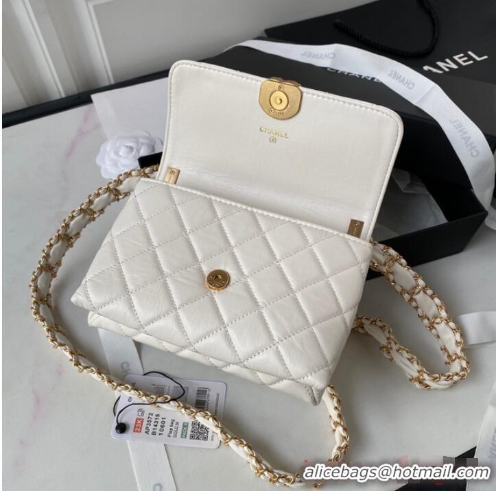 Buy Inexpensive Chanel SMALL FLAP BAG AS3572 White