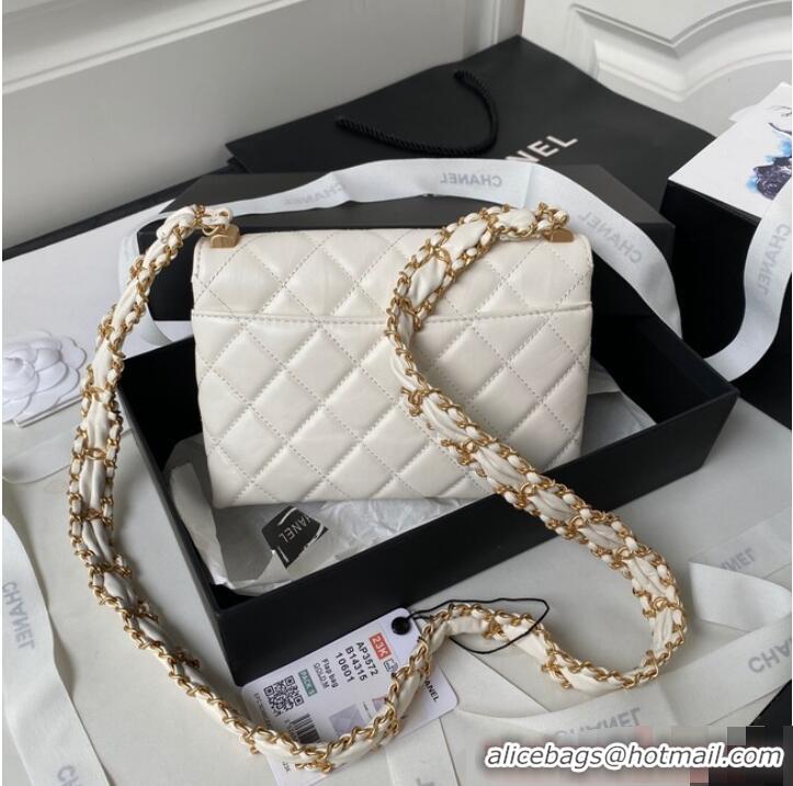 Buy Inexpensive Chanel SMALL FLAP BAG AS3572 White