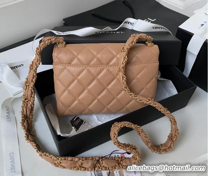 Super Quality Chanel SMALL FLAP BAG AS3572 Apricot