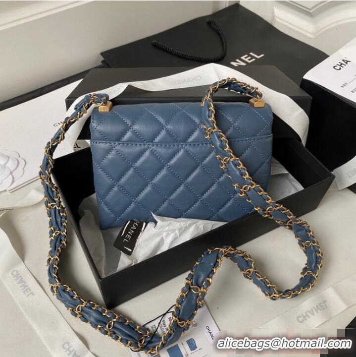 Trendy Design Chanel SMALL FLAP BAG AS3572 Blue