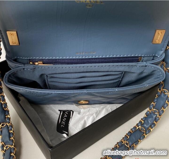 Trendy Design Chanel SMALL FLAP BAG AS3572 Blue