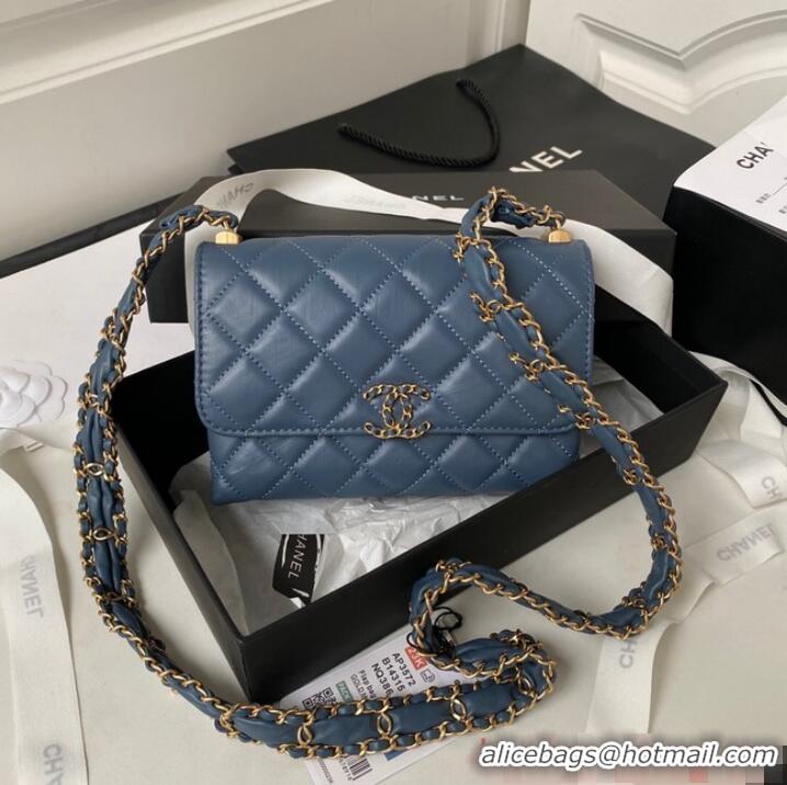 Trendy Design Chanel SMALL FLAP BAG AS3572 Blue