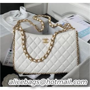 Famous Brand Chanel LARGE HOBO BAG AS4287 White