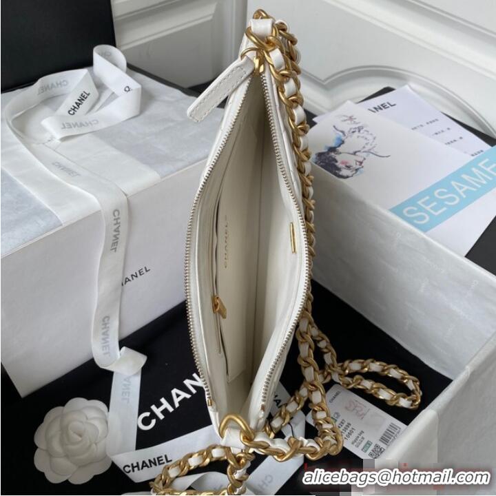 Famous Brand Chanel LARGE HOBO BAG AS4287 White