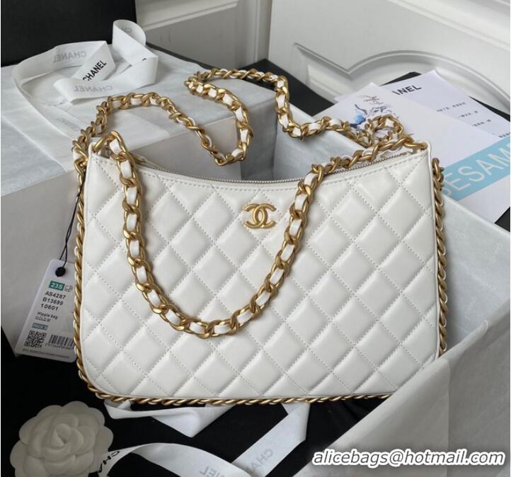 Famous Brand Chanel LARGE HOBO BAG AS4287 White