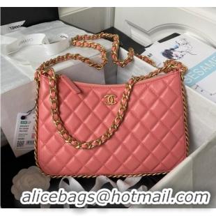 Buy Cheapest Chanel LARGE HOBO BAG AS4287 Pink