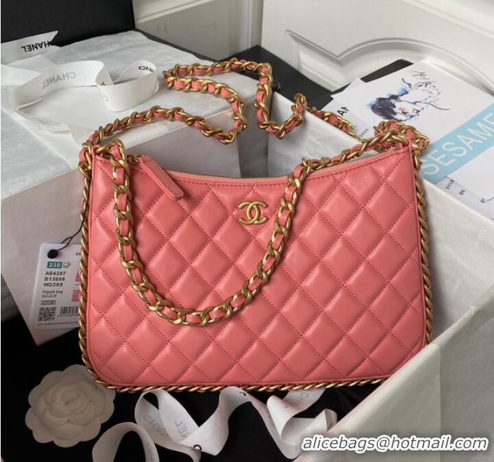 Buy Cheapest Chanel LARGE HOBO BAG AS4287 Pink