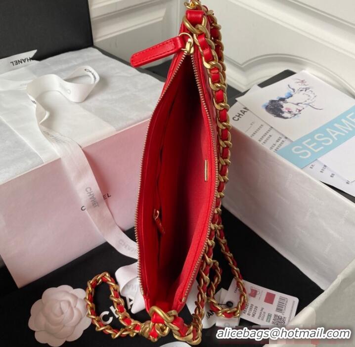 Reasonable Price  Chanel LARGE HOBO BAG AS4287 Red