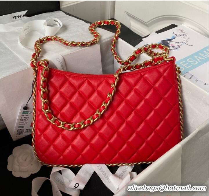 Reasonable Price  Chanel LARGE HOBO BAG AS4287 Red