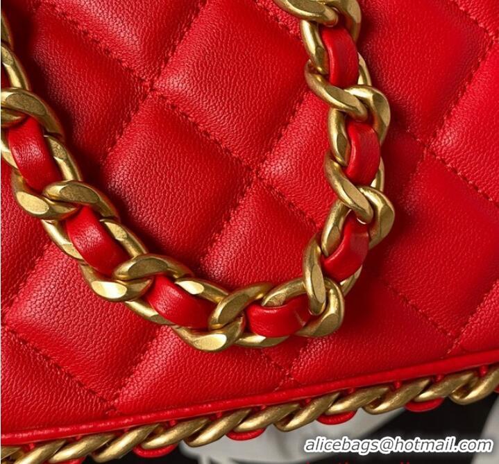 Reasonable Price  Chanel LARGE HOBO BAG AS4287 Red