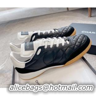 Lower Price Chanel Quilted Calfskin Sneakers G45335 Black 011015