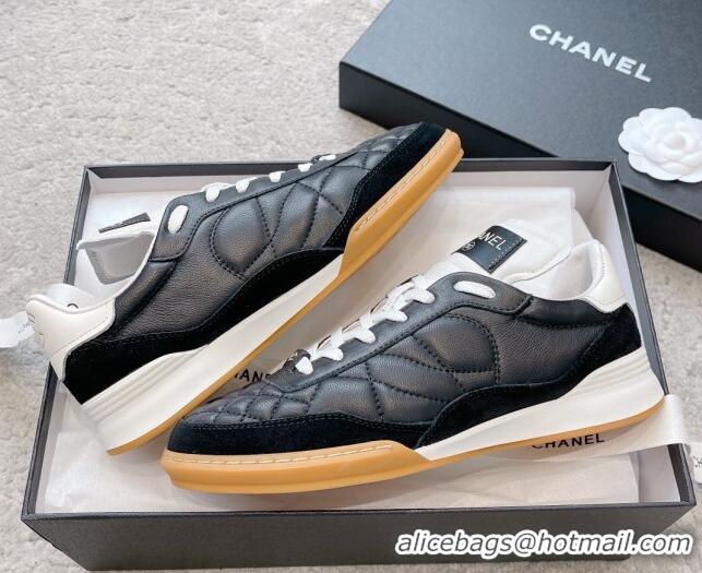 Lower Price Chanel Quilted Calfskin Sneakers G45335 Black 011015