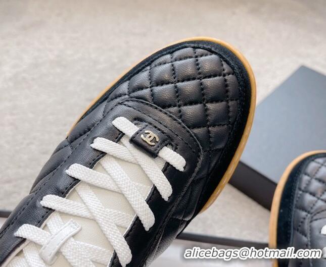 Lower Price Chanel Quilted Calfskin Sneakers G45335 Black 011015