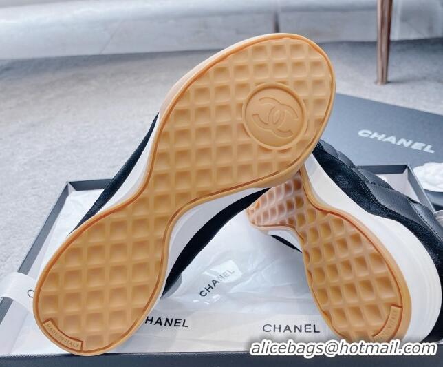 Lower Price Chanel Quilted Calfskin Sneakers G45335 Black 011015