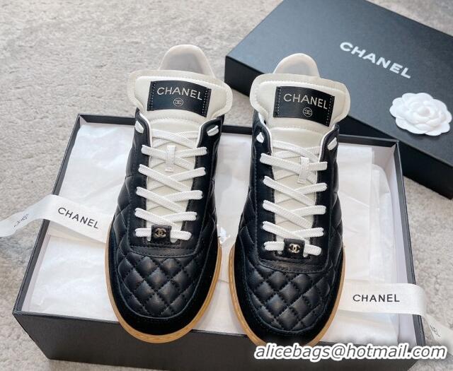 Lower Price Chanel Quilted Calfskin Sneakers G45335 Black 011015