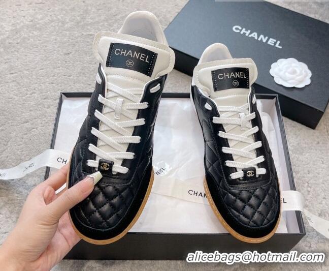 Lower Price Chanel Quilted Calfskin Sneakers G45335 Black 011015