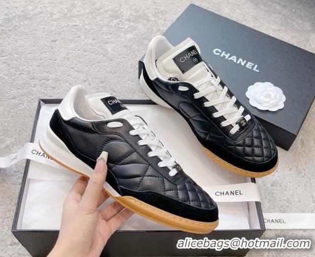 Lower Price Chanel Quilted Calfskin Sneakers G45335 Black 011015