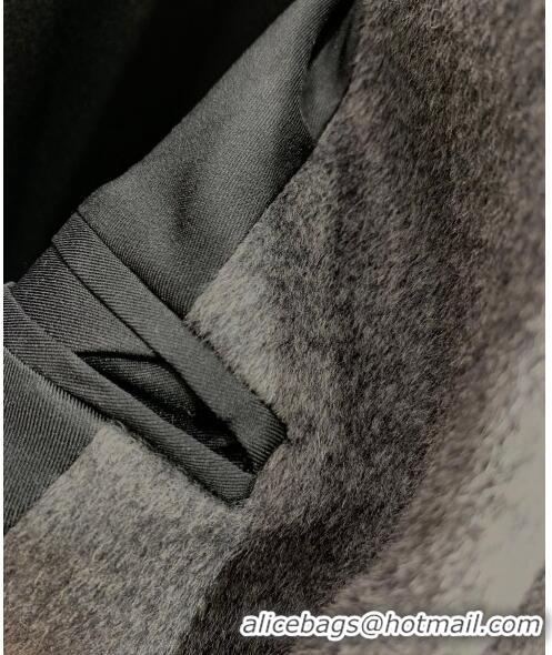 Big Discount Prada Wool Coat P102418 Grey 2023