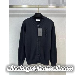 ​Top Grade Saint Laurent Knit Cardigan S102423 Black 2023