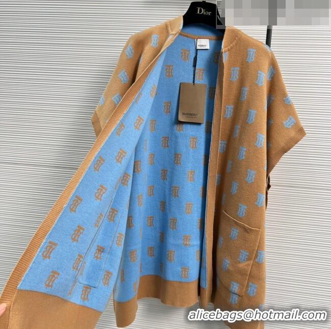 ​Popular Style Burberry Wool Cape Coat B102619 Coffee 2023