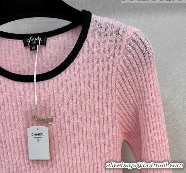 Top Design Chanel Knit Sweater CH102337 Pink 2023