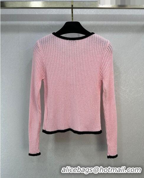 Top Design Chanel Knit Sweater CH102337 Pink 2023