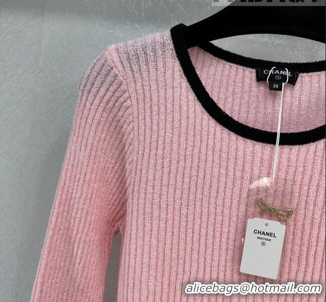 Top Design Chanel Knit Sweater CH102337 Pink 2023