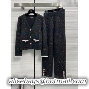 ​Well Crafted Chanel Wool Cardigan and Pants CH102601 Black 2023