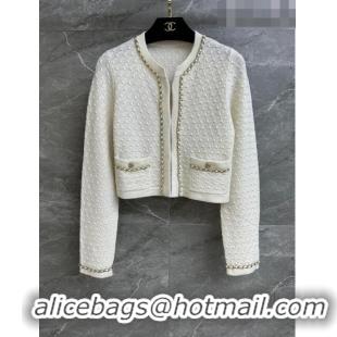 Buy Cheapest Chanel Cashmere Cardigan CH102609 Beige 2023