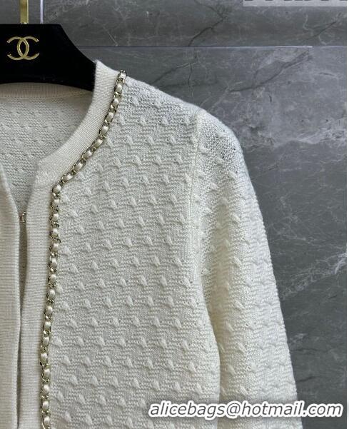 Buy Cheapest Chanel Cashmere Cardigan CH102609 Beige 2023