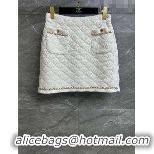 Pretty Style Chanel Cashmere Skirt CH102611 Beige 2023