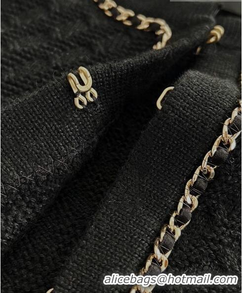 ​New Cheap Chanel Cashmere Cardigan CH102612 Black 2023