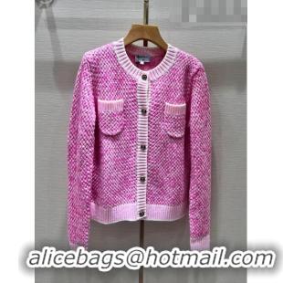 Classic Inexpensive Chanel Wool Cardigan CH102628 Pink 2023