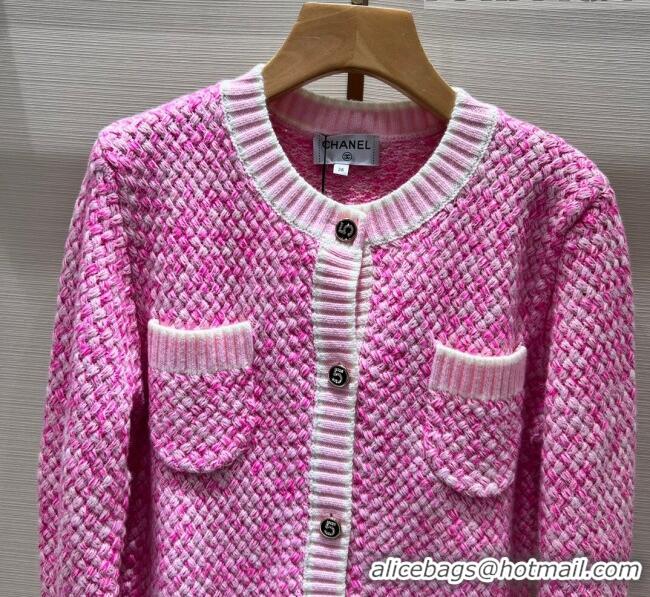 Classic Inexpensive Chanel Wool Cardigan CH102628 Pink 2023