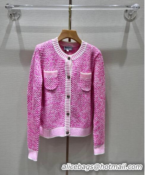 Classic Inexpensive Chanel Wool Cardigan CH102628 Pink 2023