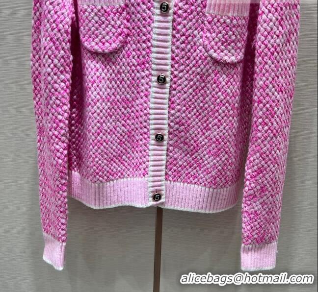 Classic Inexpensive Chanel Wool Cardigan CH102628 Pink 2023